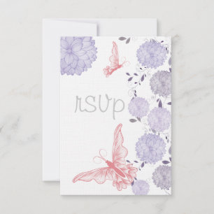 Borboletas e Lavanda Chrysanthemum RSVP