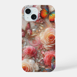 Borboletas e rosas