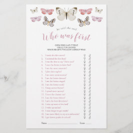 Borboletas Ele Disse Que Ela Disse Jogo De Chá Ros