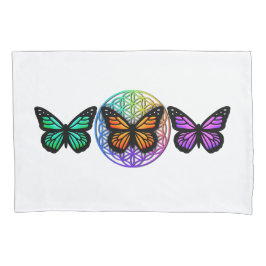 Borboletas elegantes flores coloridas da vida