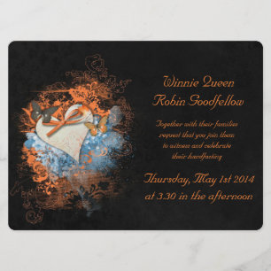 Borboletas em Samhain Manipulando Convite