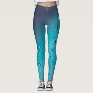 Borboletas Encantadas Leggings Verdes