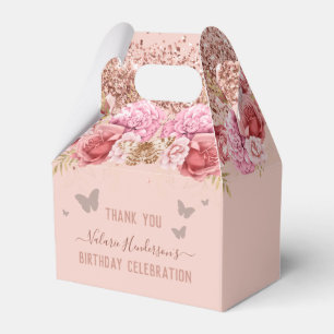 Borboletas Florais Feliz Aniversário Caixa