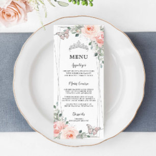 Borboletas Florais Quinceañera Sweet 16 Menu