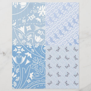 Borboletas/gatos azuis Pastel do papel do