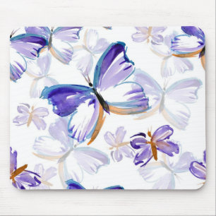Borboletas pintadas roxo Mousepad