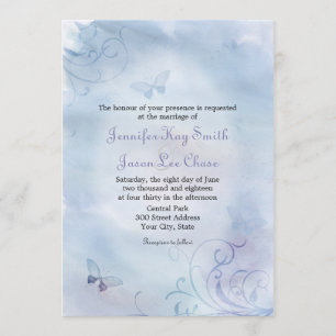 Borboletas & redemoinhos que Wedding convites