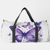 Borboletas roxas na flor