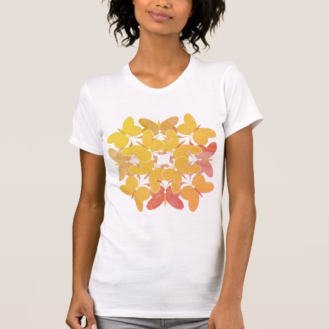 Borboletas Vintage T-shirt feminina (Frente)