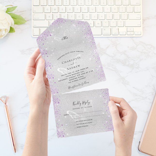 Borboletas violetas de prata provocam casamento (Criador carregado)