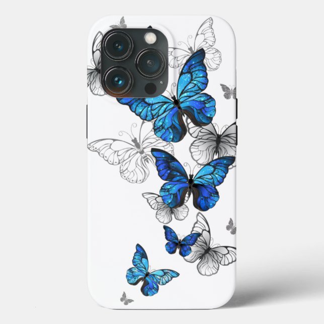 Borboletas Voadoras Azuis Morpho (Verso)