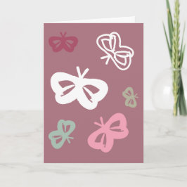 Borboletas Voadoras "Feliz Aniversário!" Cartão Ro