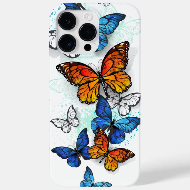 Borboletas voadoras Morpho e Monarca (Verso)