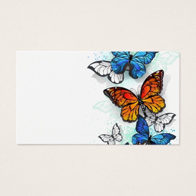 Borboletas voadoras Morpho e Monarca (Frente)