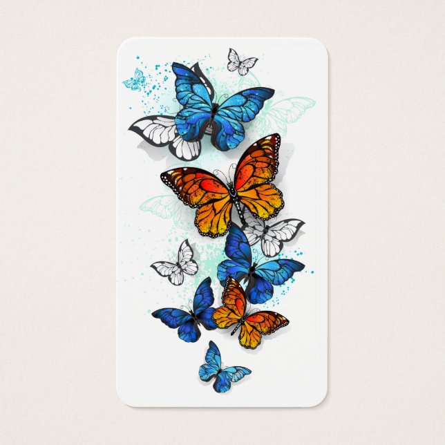 Borboletas voadoras Morpho e Monarca (Frente)