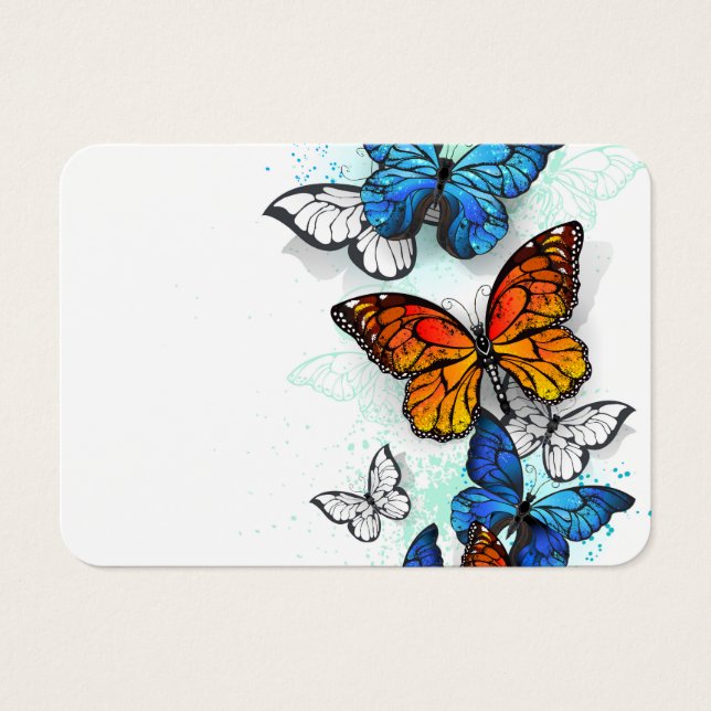 Borboletas voadoras Morpho e Monarca (Frente)