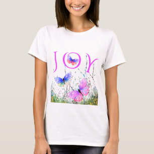 Borboletas voadoras T-Shirt Joy Text