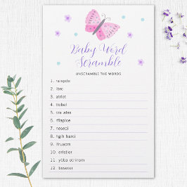 Borboletas Whimsso Jogo de Palavra Chá de fraldas