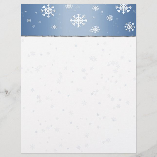 Borda Azul com Floco de Neve (Frente)