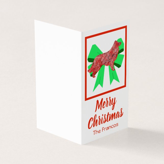 Borda Collie Cachorro de Natal e Arco Verde Pequen (Exterior)