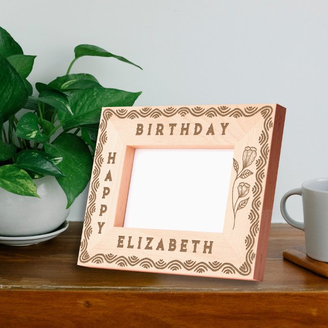 Borda de Aniversário Decorada Elegante com um nome (Criador carregado)