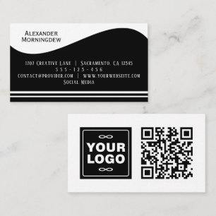 Borda de Etiqueta Plana - Onda preta 1 - logotipo