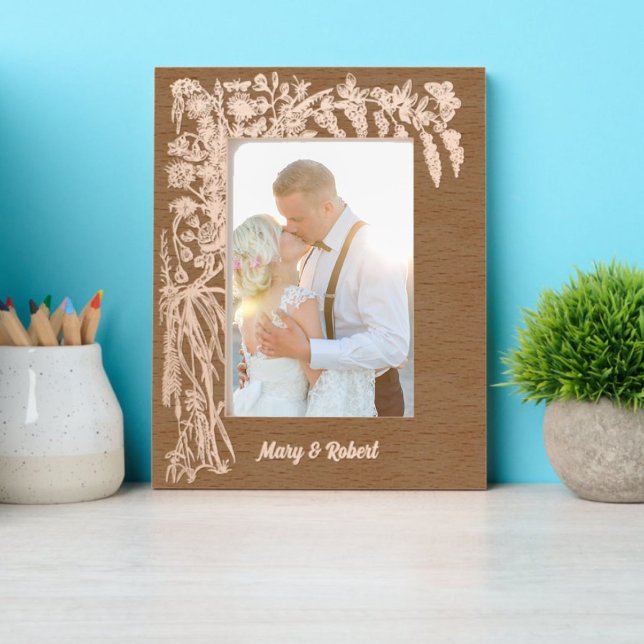 Borda de Folhagem Floral Botânica e Borboletas (Criador carregado)