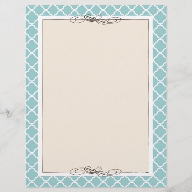 Borda de Tan & Teal Chic PERSONALIZADA (Frente)