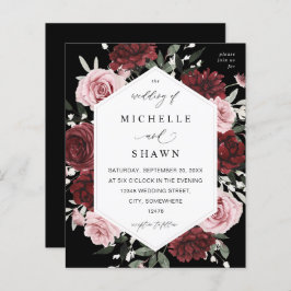 Borda do Orçamento e Rosa Esbranquiçado 6 Floral -