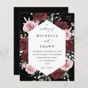 Borda do Orçamento e Rosa Esbranquiçado 6 Floral -