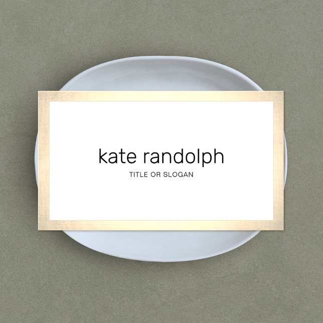 Borda Dourada Branca Moderna Simples (Criador carregado)