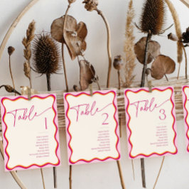 Borda ondulada cor-de-rosa Laranja Sentado Cartões