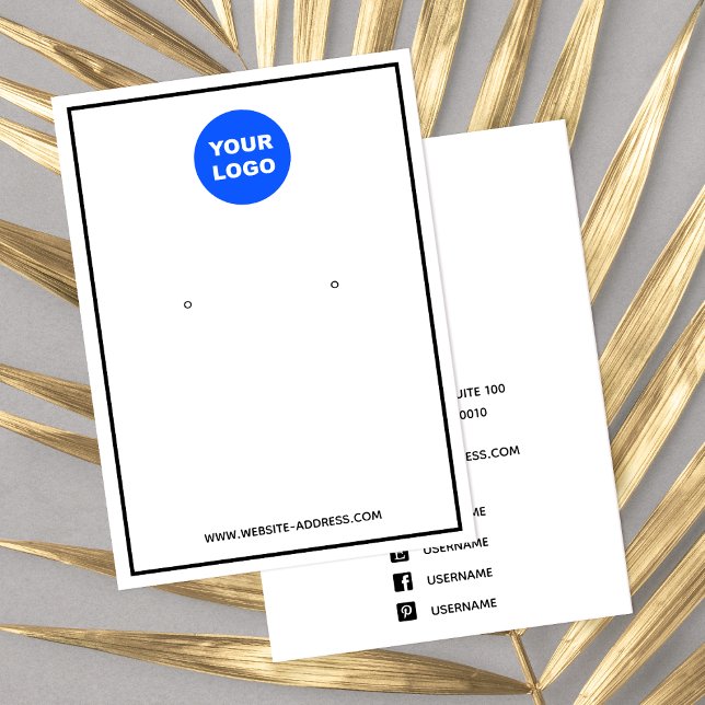 Borda preta Adicionar logotipo Mostrador branco (Criador carregado)