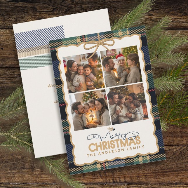 Borda Xadrez de Natal 4 Modelo para Foto ID1141B (Criador carregado)