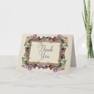 Bordado a Ouro Floral Formal Elegante Cartões de A