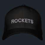 Bordado Boné ajustável<br><div class="desc">Apoie sua equipe favorita com este boné. O texto é personalizável,  para que você possa substituir o nome de sua equipe favorita em vez de "Rockets". Escolha entre uma variedade de bonés e cores de pontos.</div>