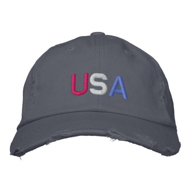 Bordado Boné BASEBALL DOS EUA - Personalizado - Personaliz (Frente)