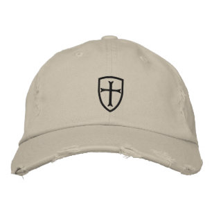 Bordado Boné Black Crusader Cross Shield