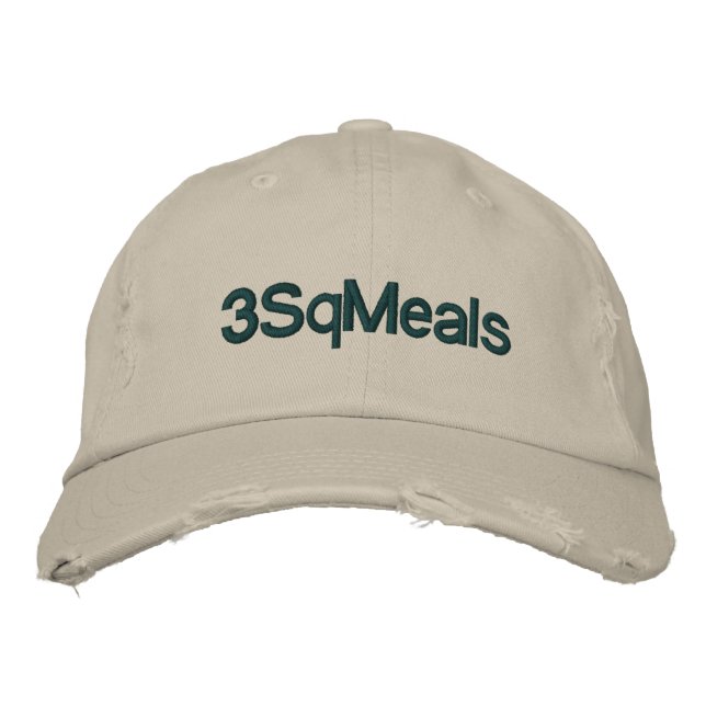 Bordado boné Chino Intestado em 3sqmeals (Frente)