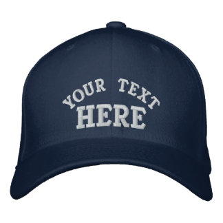 Bordado Boné de Baseball em Texto Personalizável