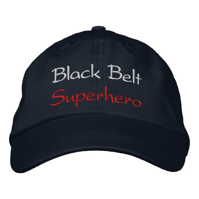 Bordado Boné de Baseball Super Herói do Cinturão Negro (Frente)