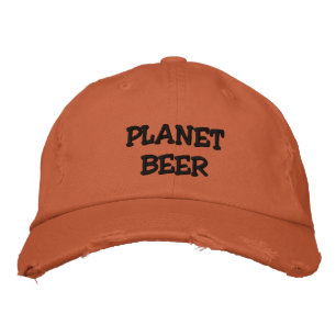 Bordado Boné de Cerveja Planeta em Distância (Laranja)