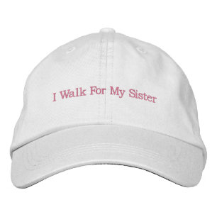 Bordado Boné de Consciência do Cancer da Mama