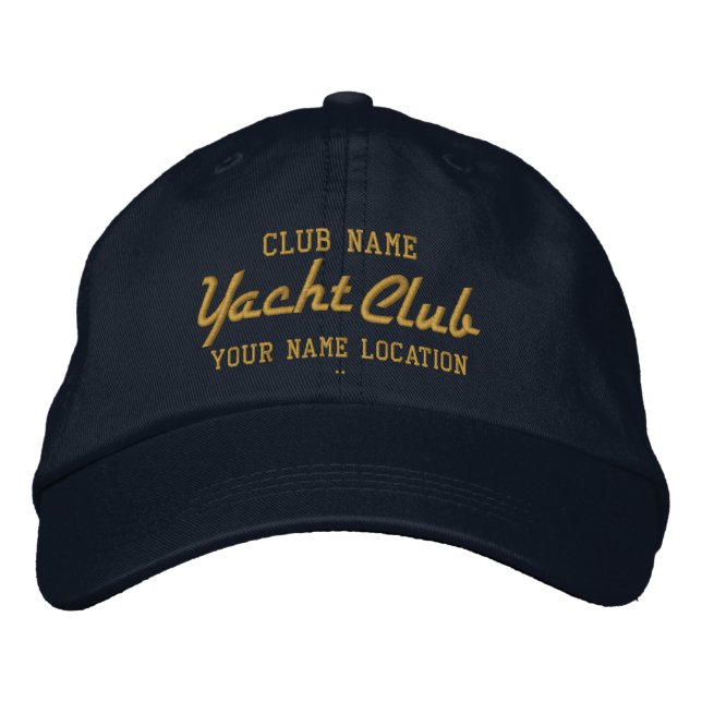 Bordado Boné de Personalizable do yacht club (Frente)