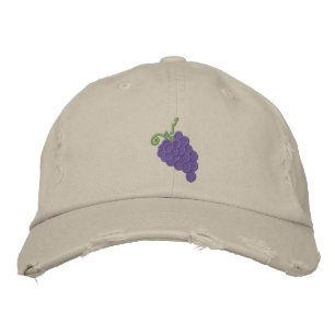 Bordado Boné de Uvas bordadas