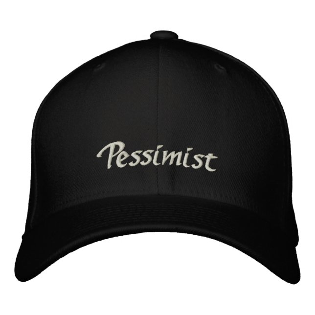 Bordado Boné pessimista / Chapéu (Frente)