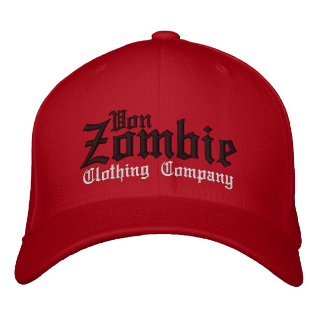 Bordado Boné Von Zombie Skull 001E (Frente)