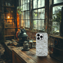 Bordado Branco Personalizado Floral com Cotação