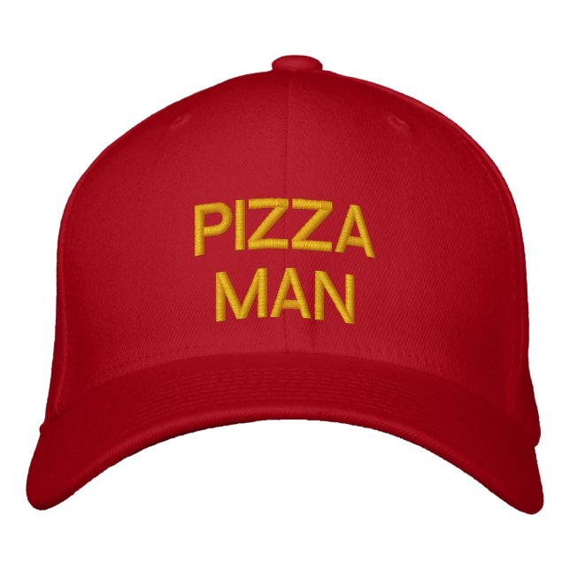 Bordado CARA PIZZA - Boné de beisebol personalizável (Frente)