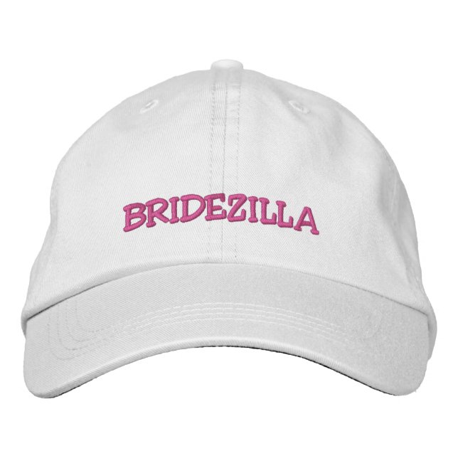 Bordado Chapéu de casamento "Bridezilla" do boné de Baseba (Frente)
